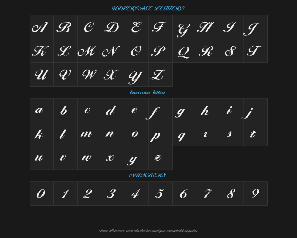 nicholasbeckerantique-extrabold-regularPreview image