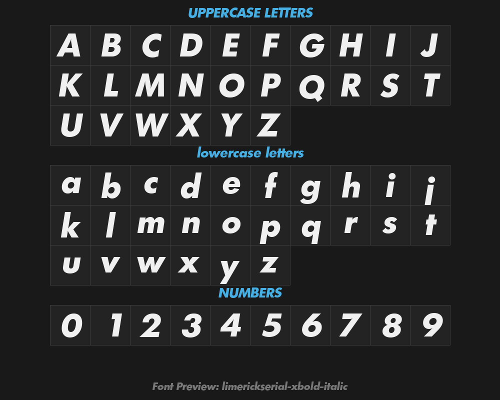limerickserial-xbold-italicPreview