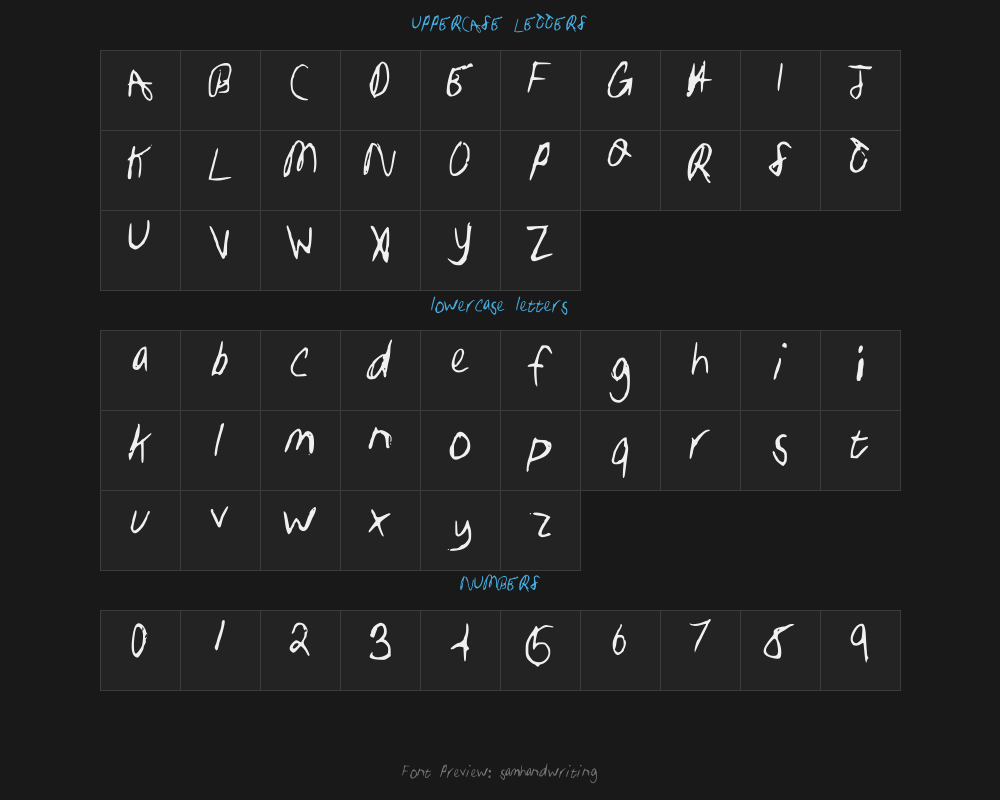 samhandwritingPreview