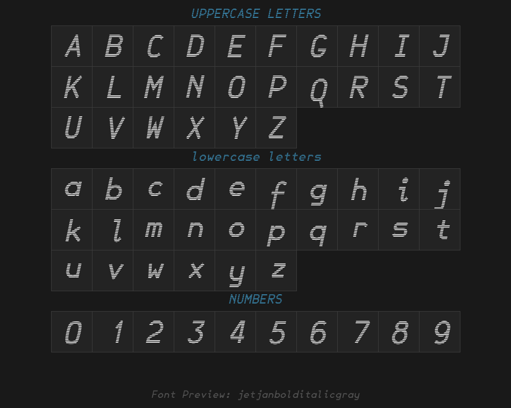 jetjanbolditalicgrayPreview