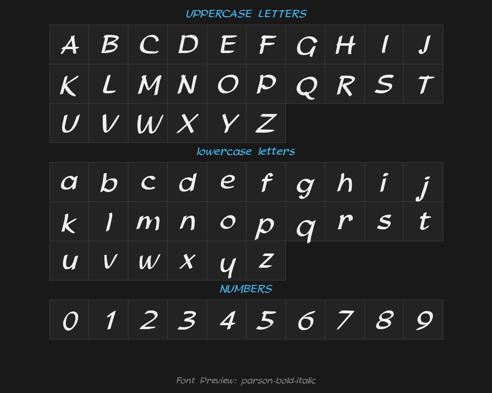 parson-bold-italicPreview