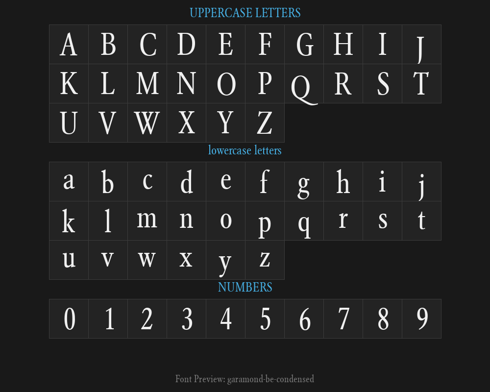 garamond-be-condensedPreview