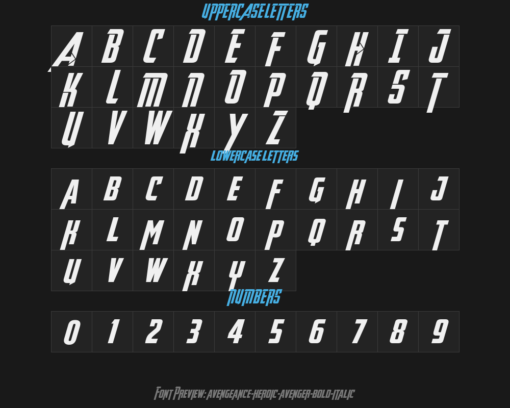 avengeance-heroic-avenger-bold-italicPreview