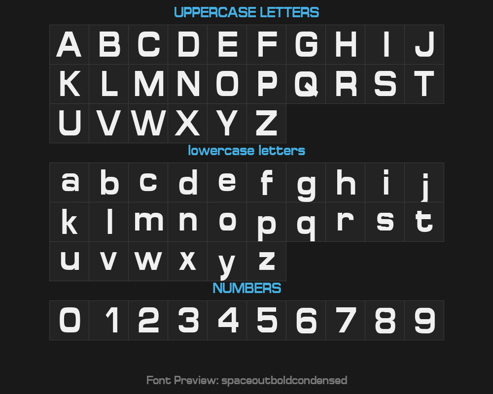 spaceoutboldcondensedPreview