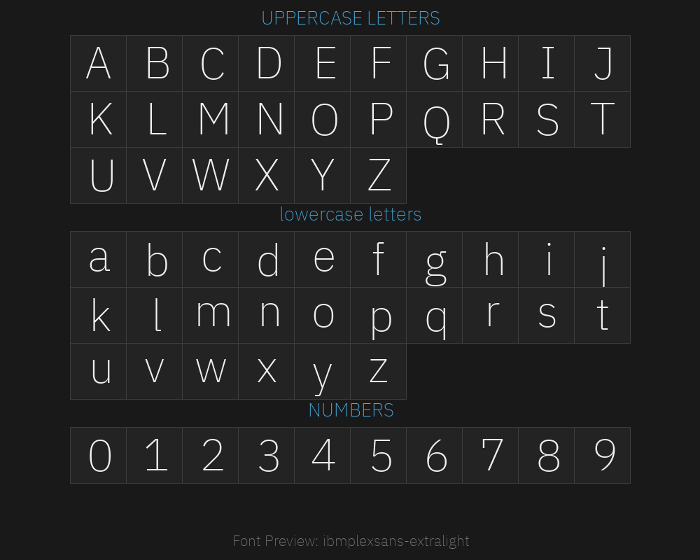 ibmplexsans-extralightPreview