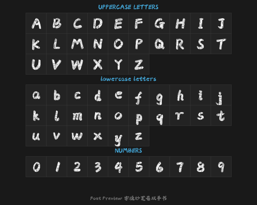 " "字 妙笔易 手 Hand Script.ttfPreview