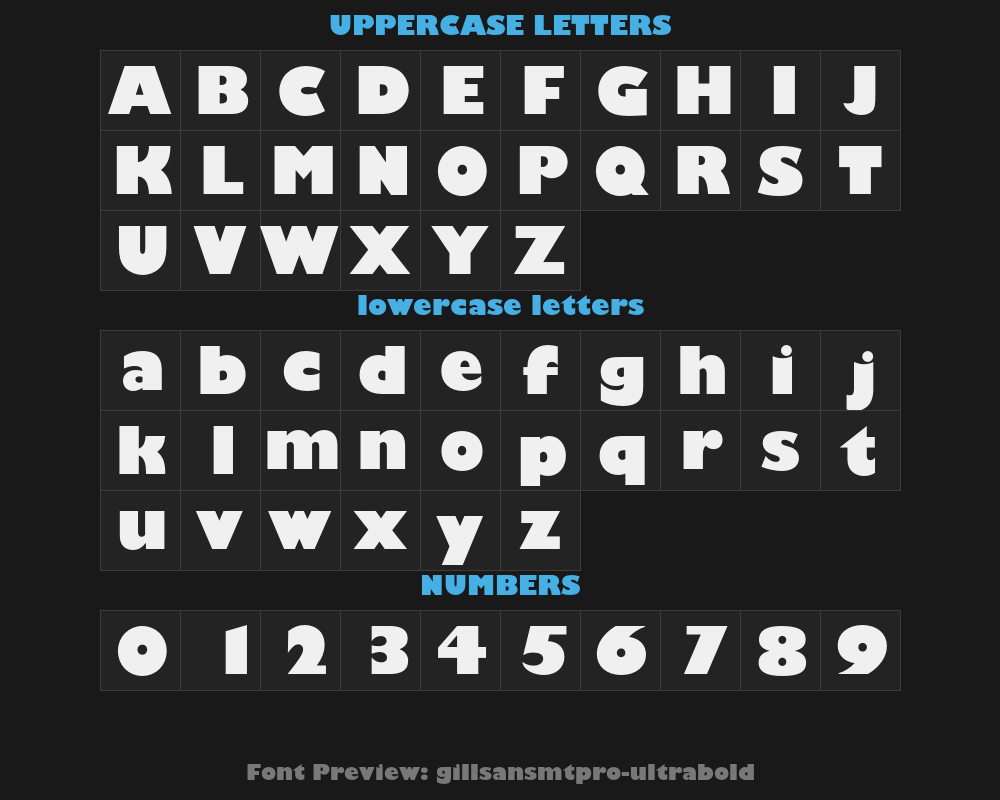 gillsansmtpro-ultraboldPreview