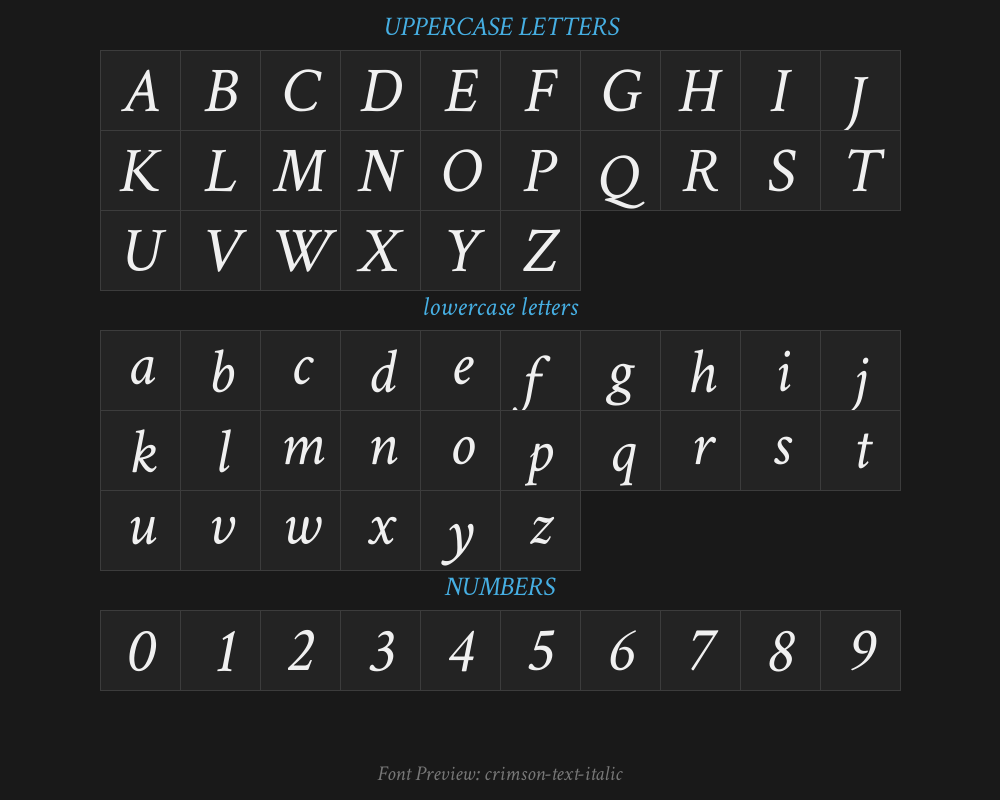 crimson-text-italicPreview