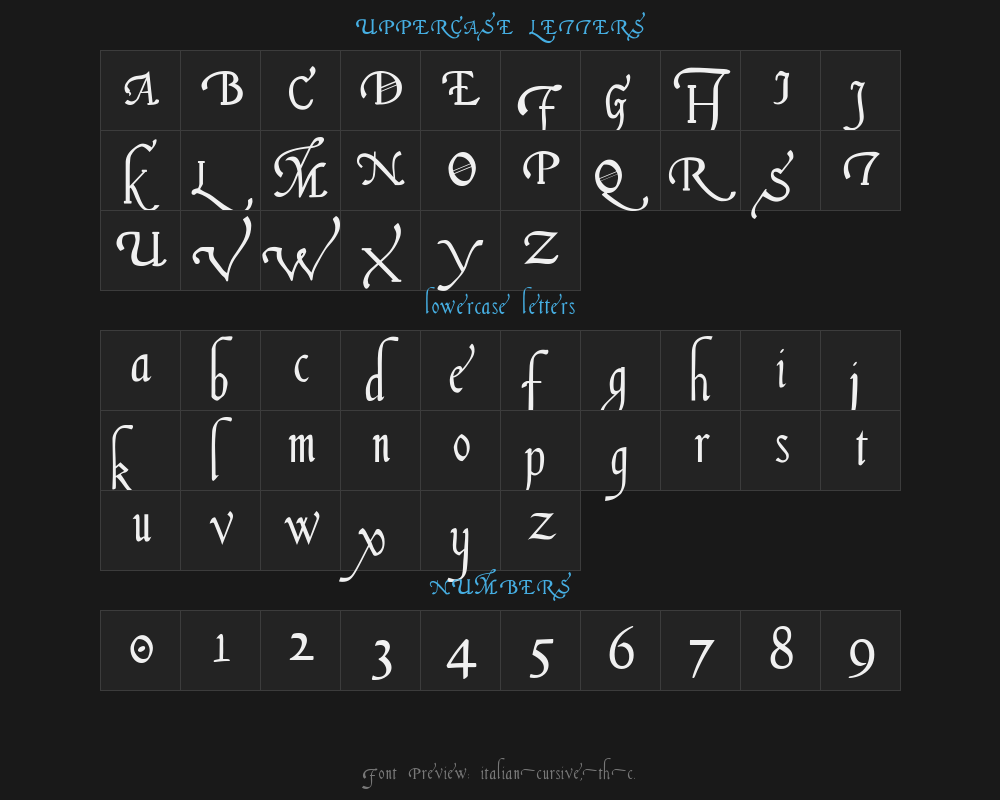 italian-cursive,-16th-c.Preview