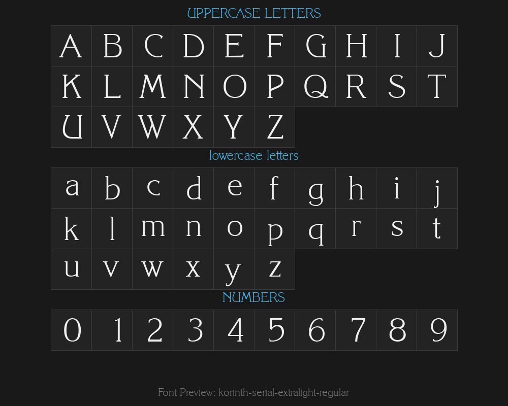 korinth-serial-extralight-regularPreview