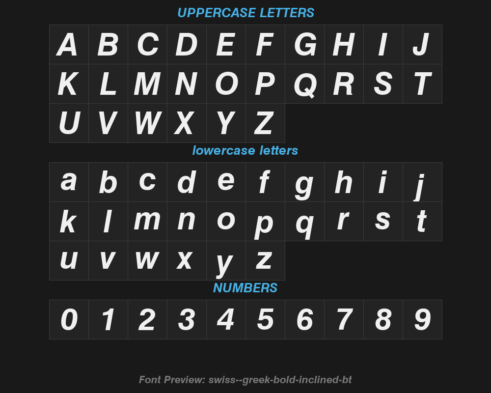 swiss-721-greek-bold-inclined-btPreview