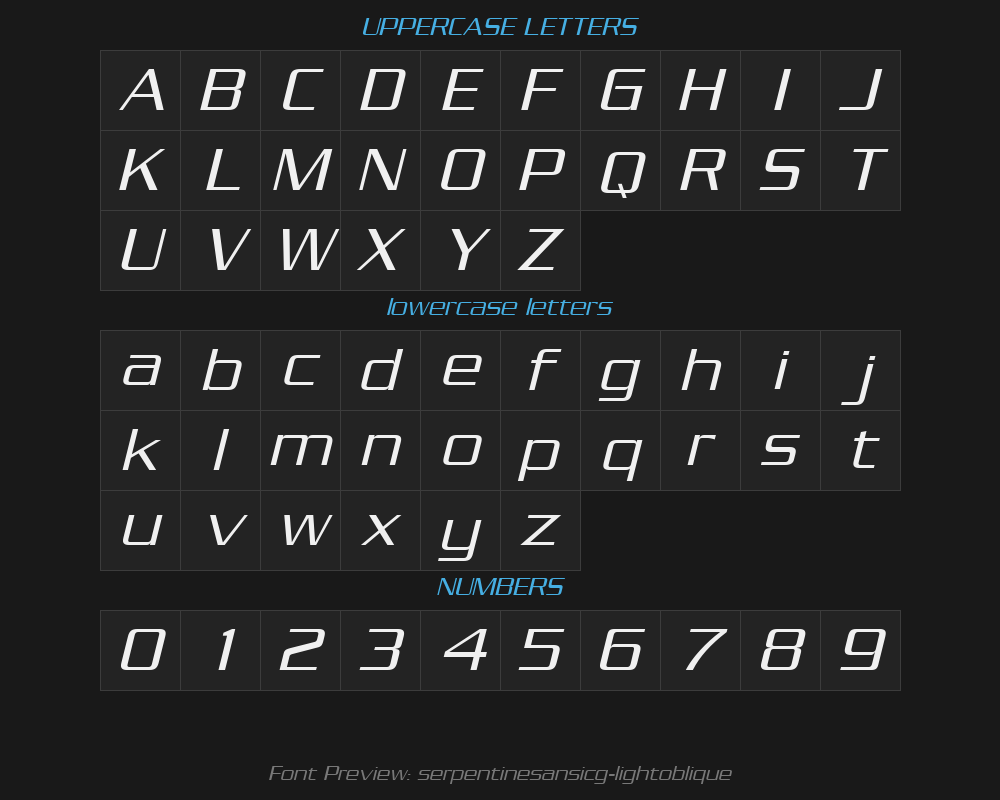 serpentinesansicg-lightobliquePreview image