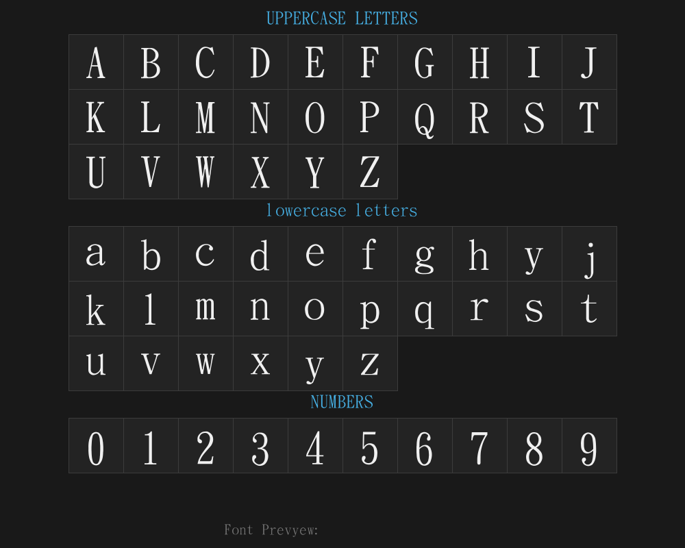 Jinmei in bold black typePreview