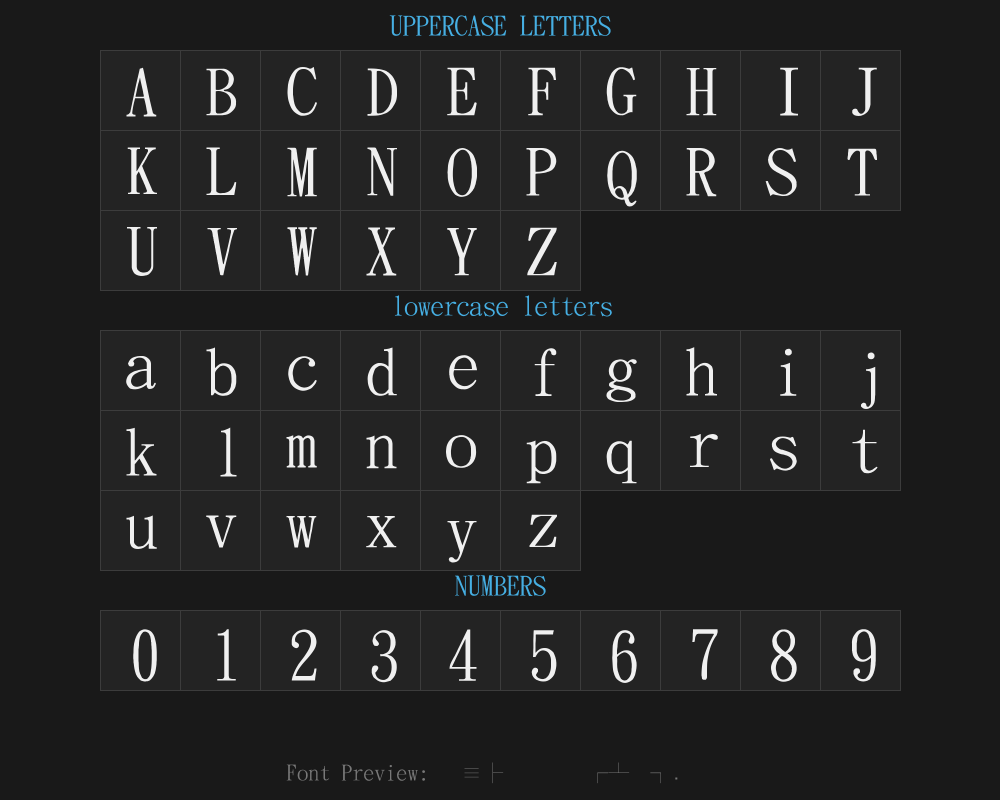 ╜≡├╖╠╪║┌┴╤┐¬╫╓Preview image