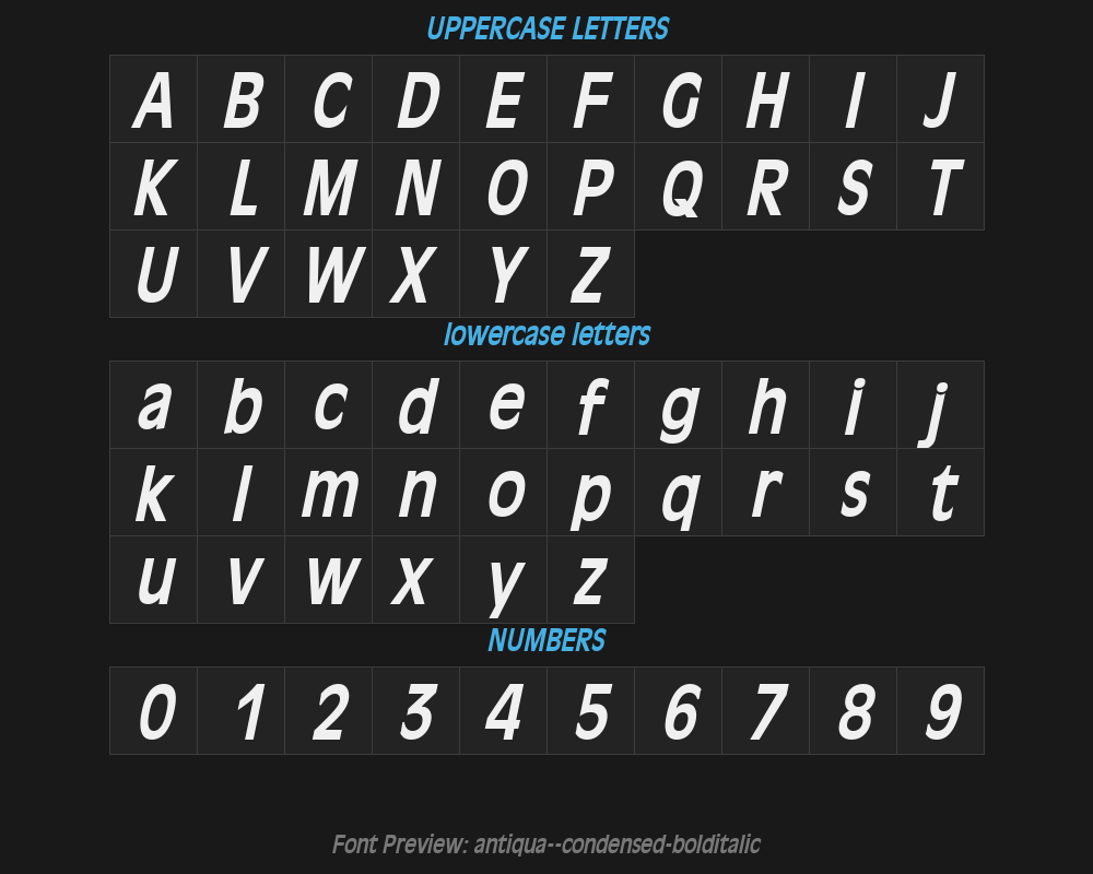 antiqua-101-condensed-bolditalicPreview