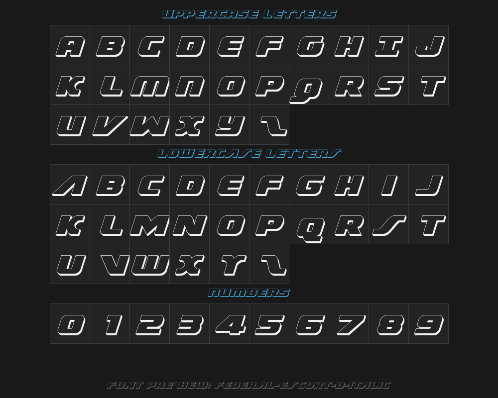 federal-escort-3d-italicPreview