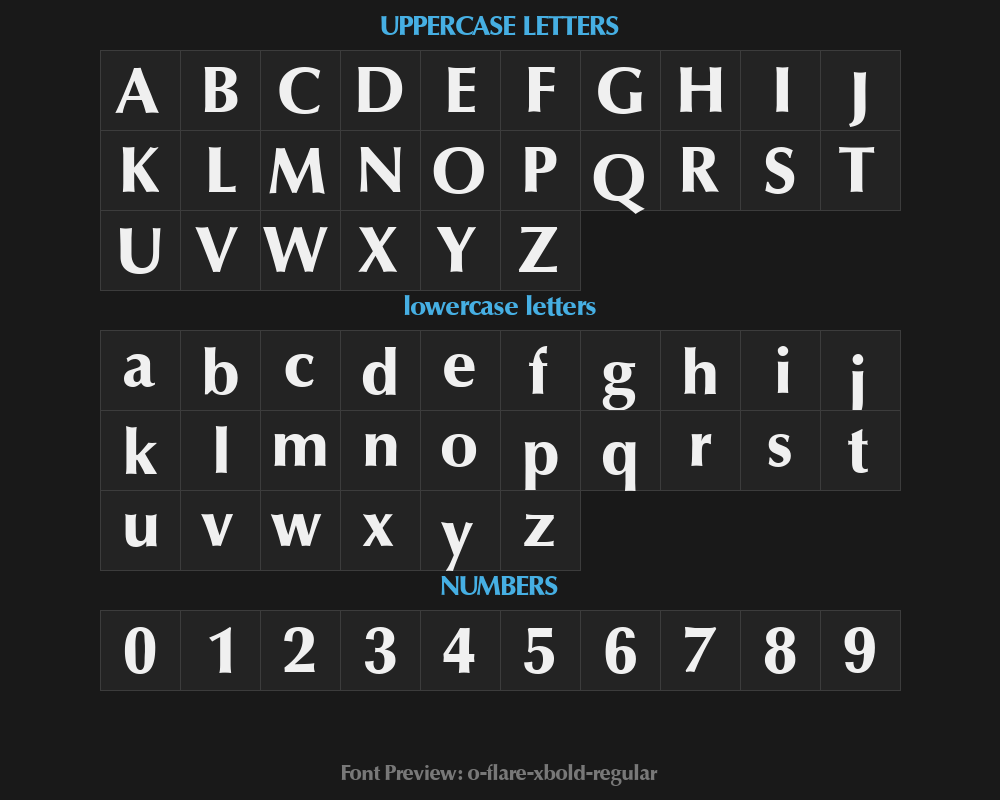 o801-flare-xbold-regularPreview