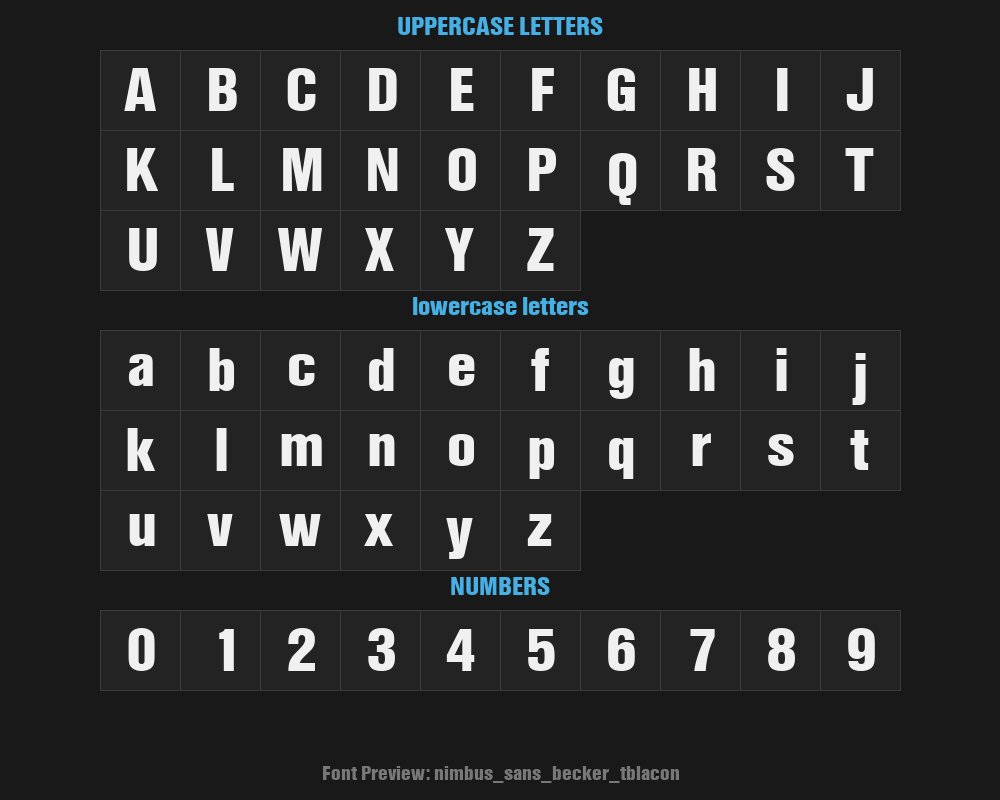 nimbus_sans_becker_tblaconPreview