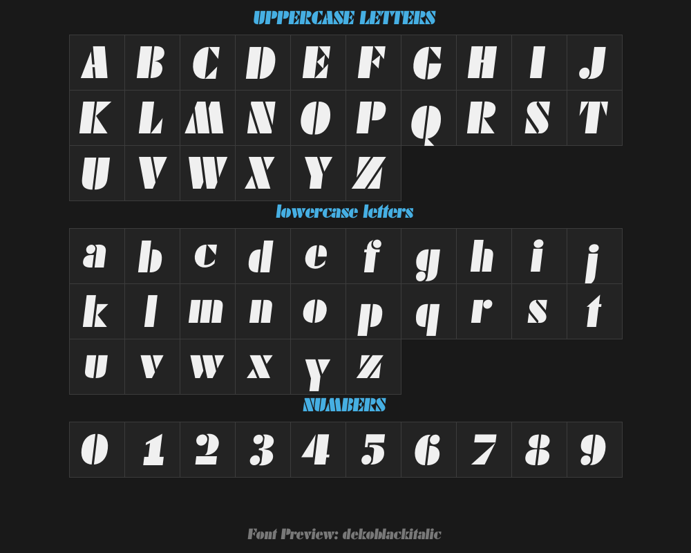 dekoblackitalicPreview