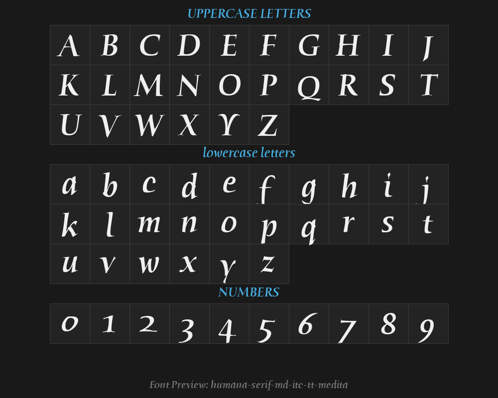 humana-serif-md-itc-tt-meditaPreview image