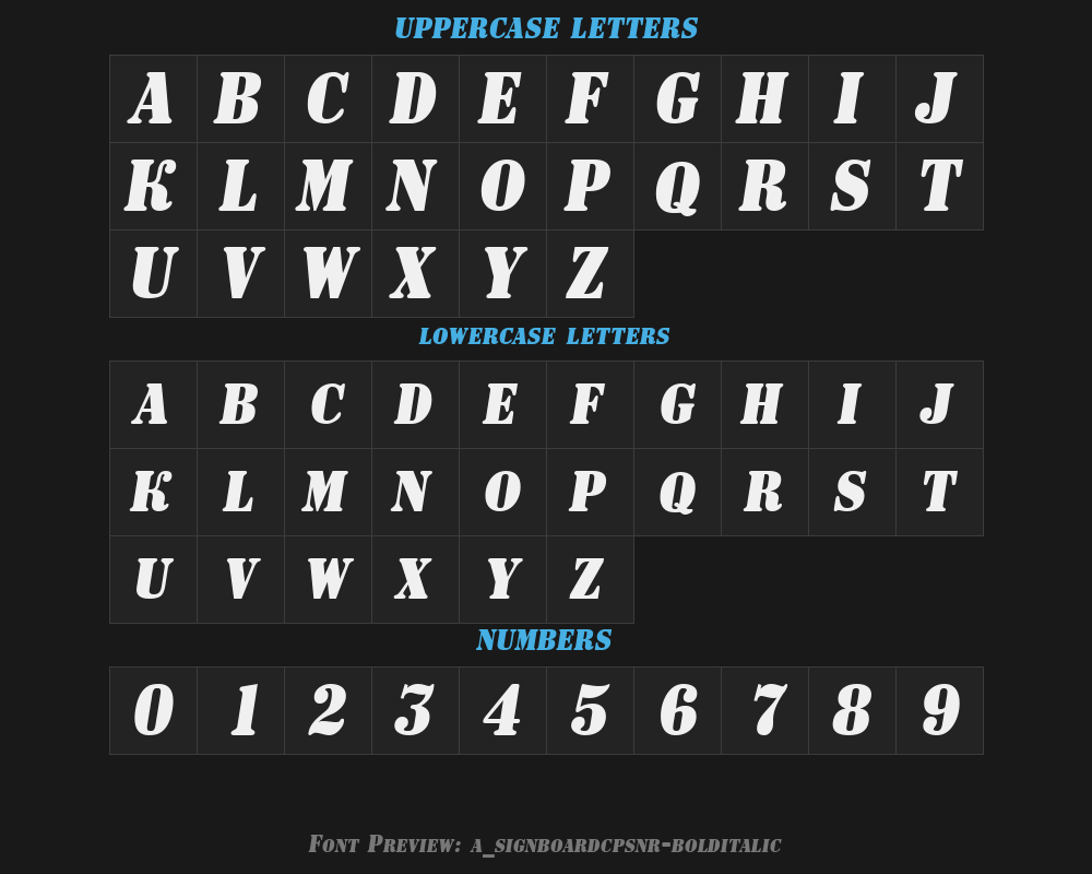 a_signboardcpsnr-bolditalicPreview