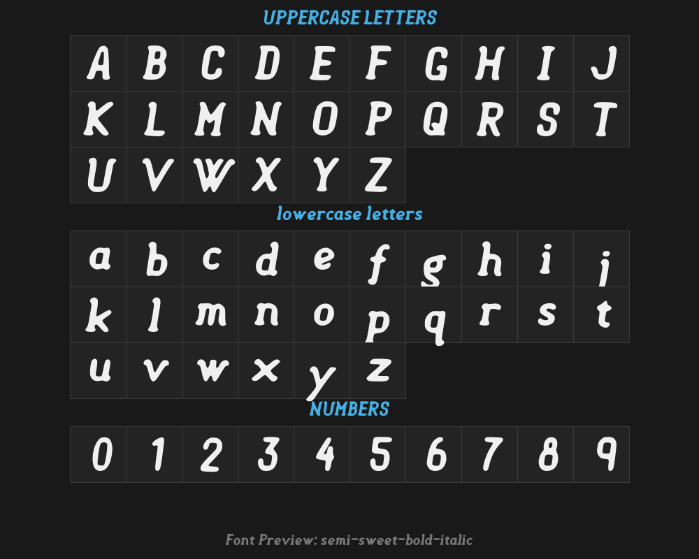 semi-sweet-bold-italicPreview
