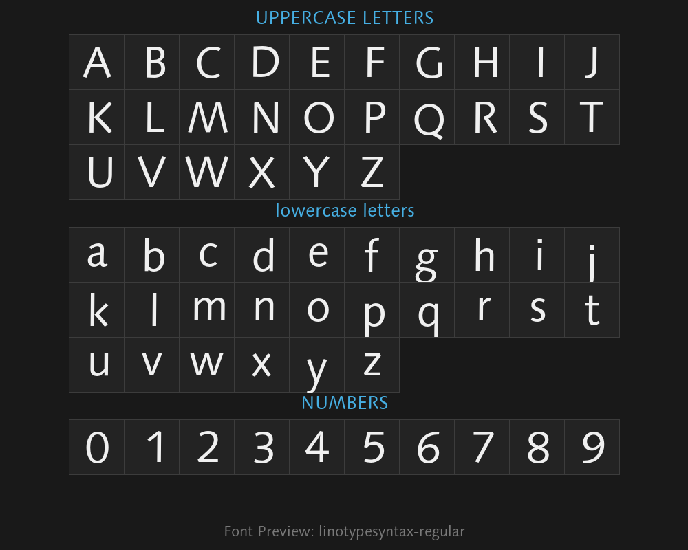 linotypesyntax-regularPreview