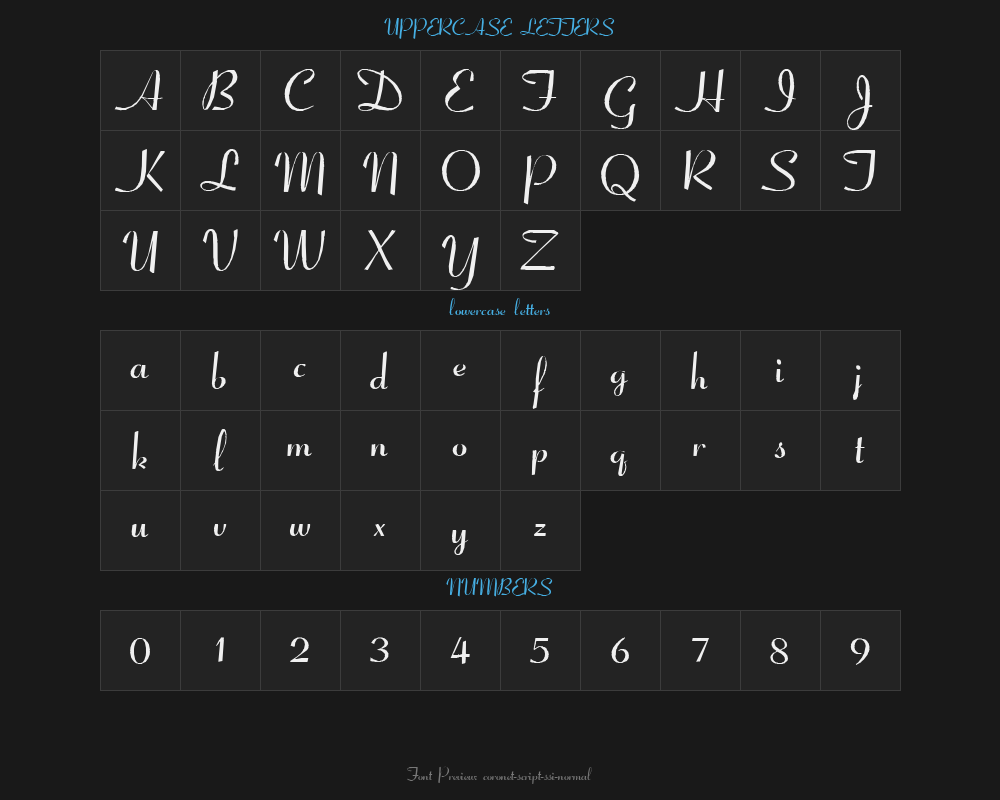 coronet-script-ssi-normalPreview