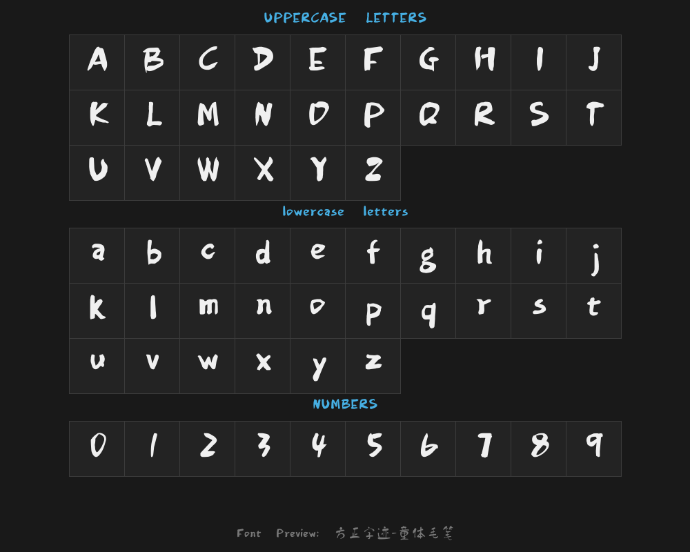 Square Handwriting - Children's Style brush.ttfPreview