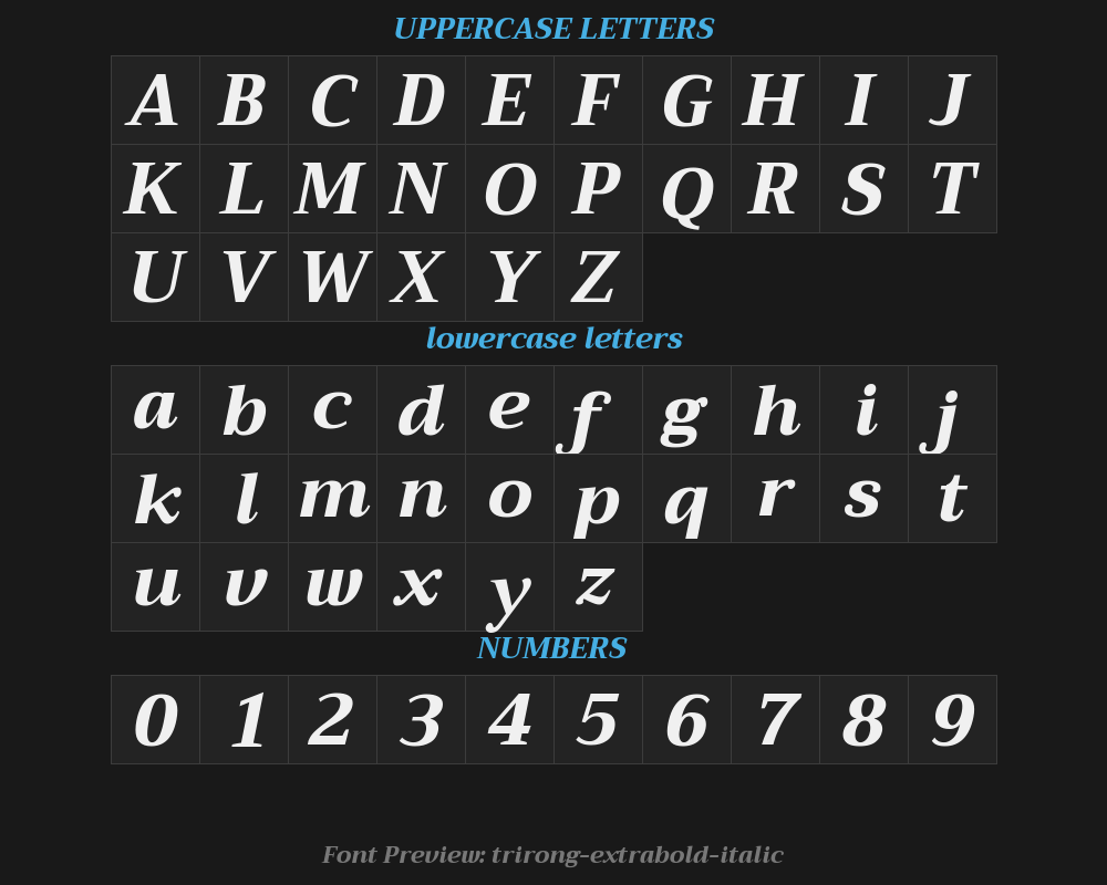 trirong-extrabold-italicPreview