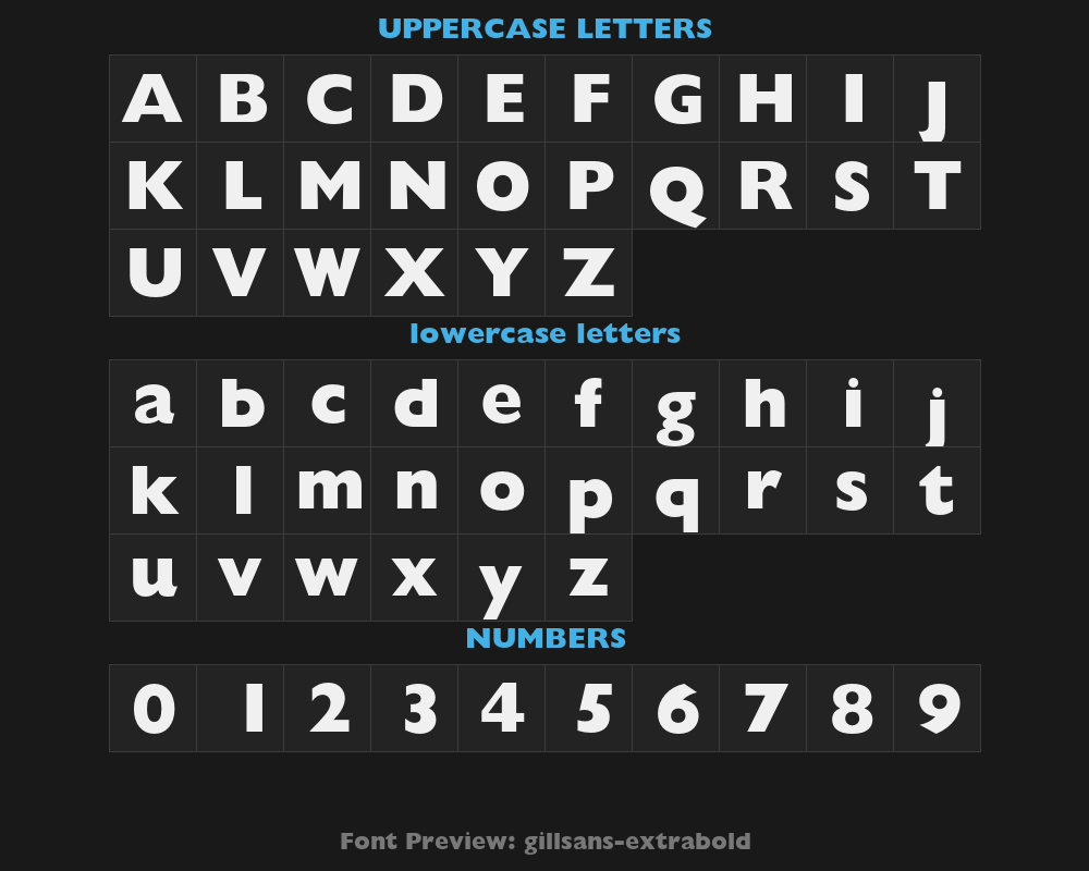 gillsans-extraboldPreview
