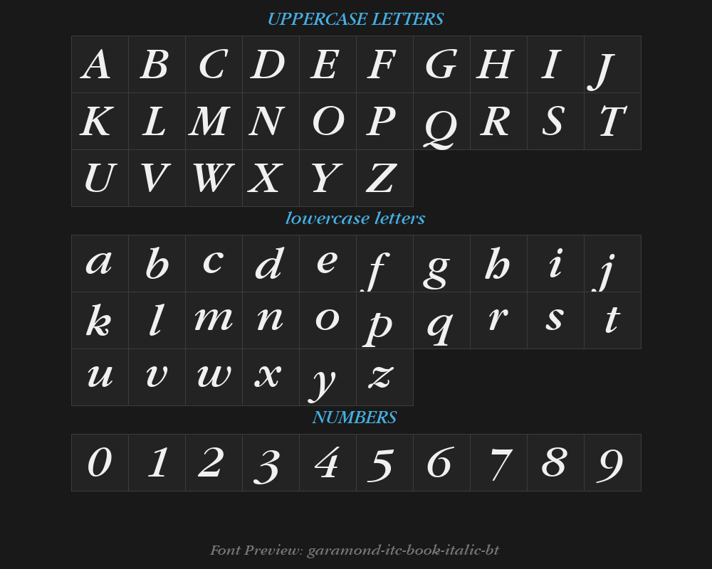 garamond-itc-book-italic-btPreview