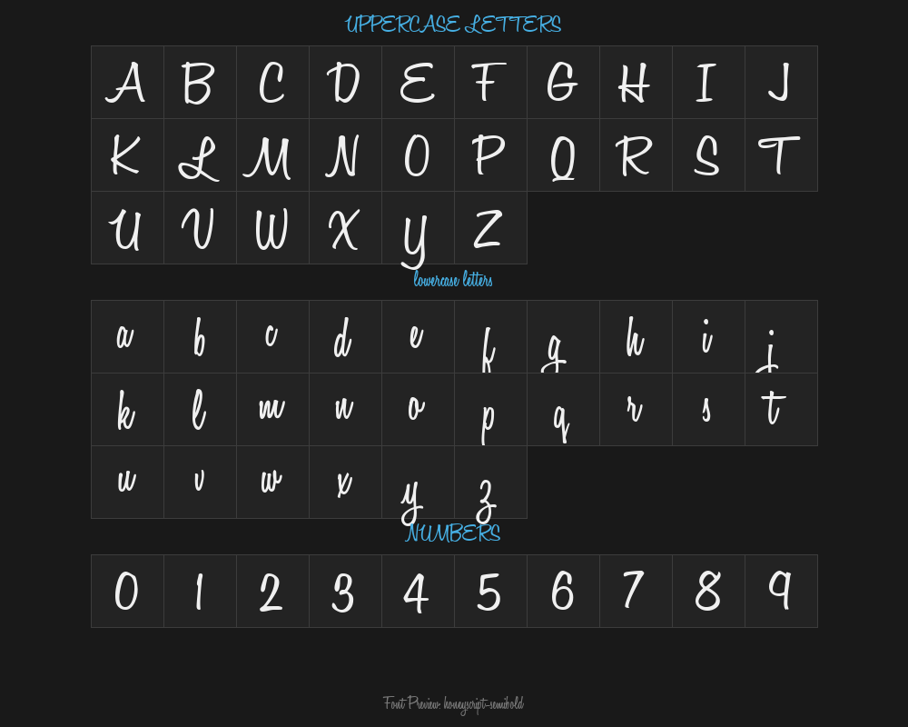 honeyscript-semiboldPreview
