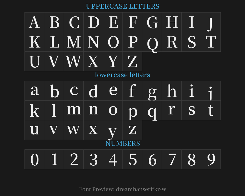 dreamhanserifkr-w14Preview