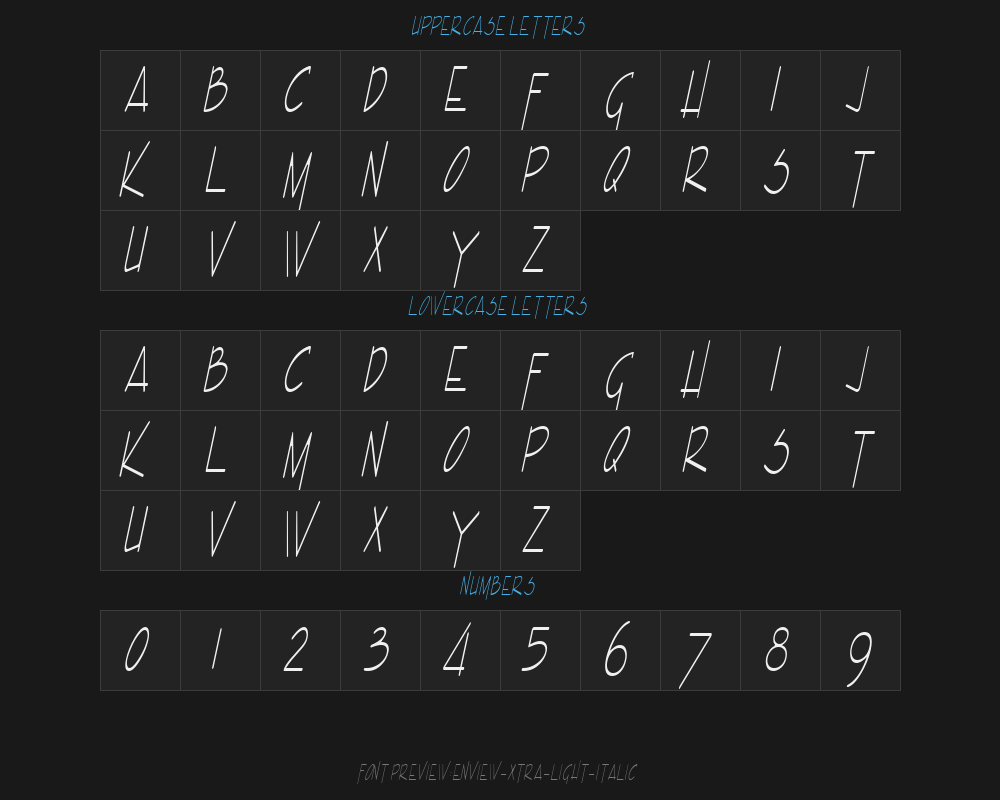 enview-xtra-light-italicPreview