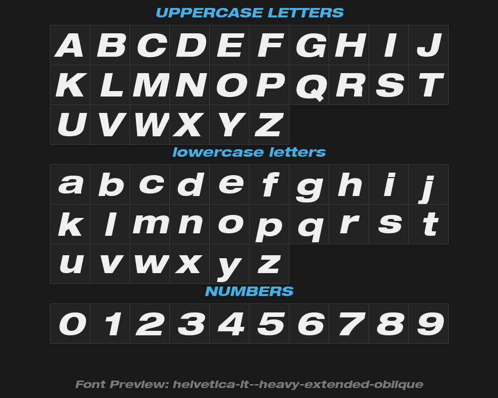 helvetica-lt-83-heavy-extended-obliquePreview image