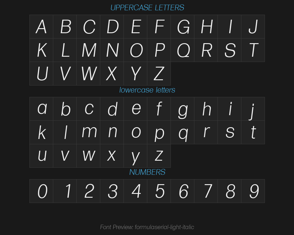 formulaserial-light-italicPreview