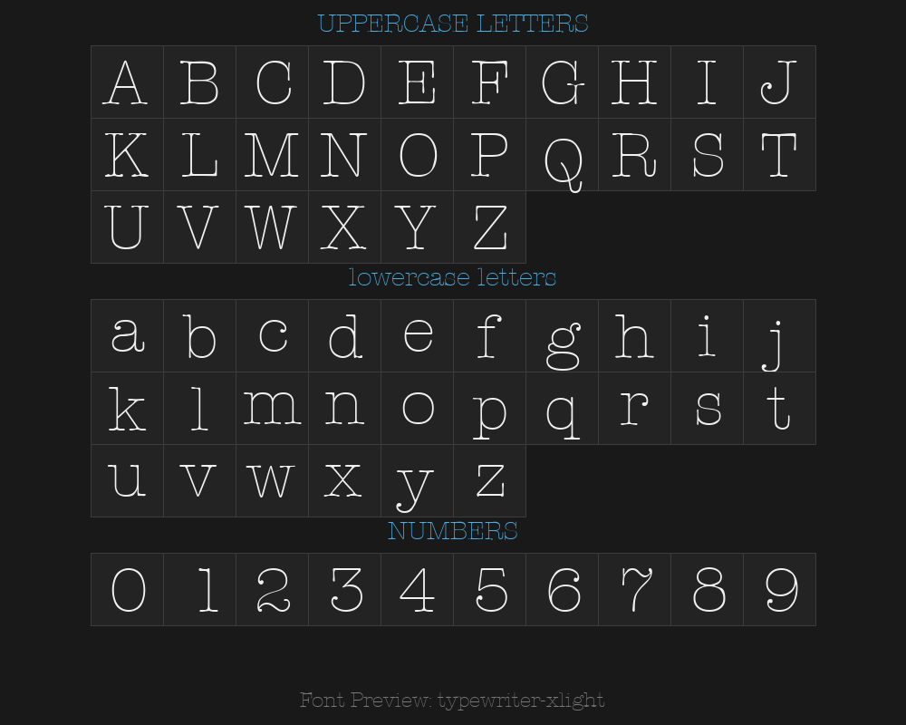 typewriter-xlightPreview