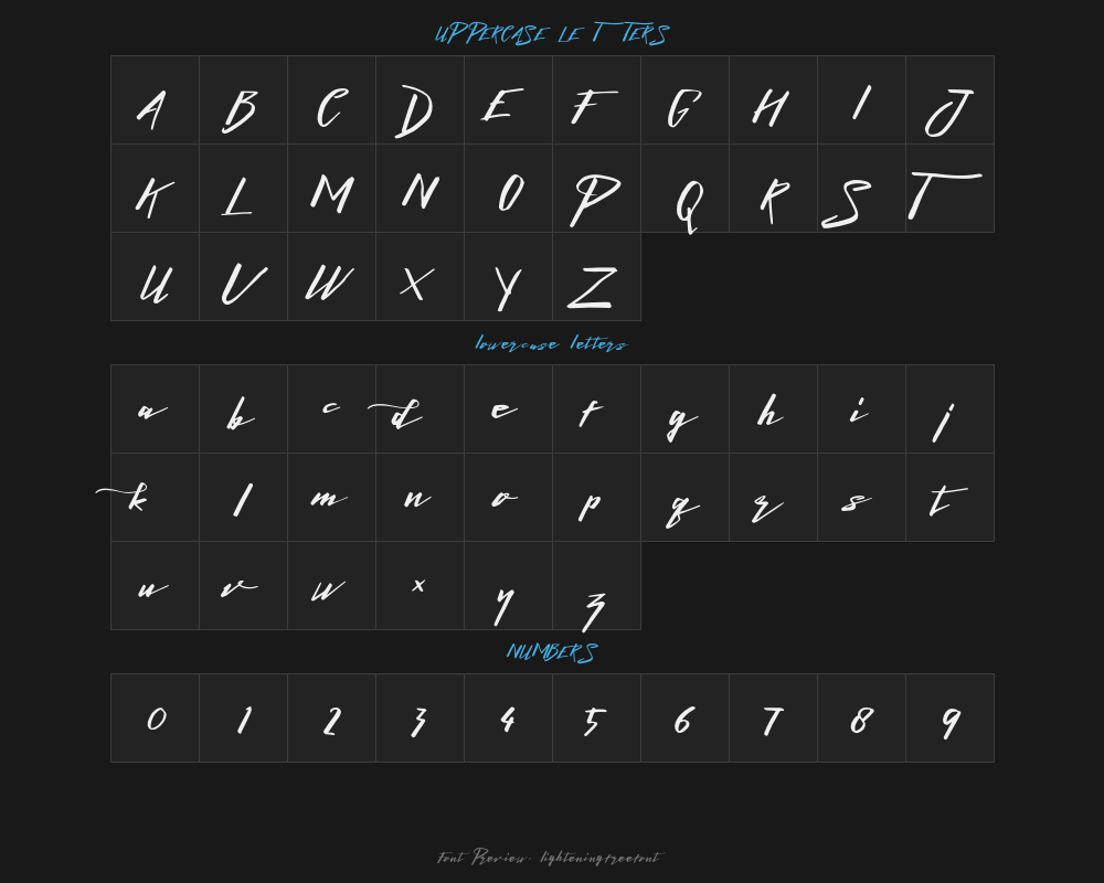 lighteningfreefontPreview