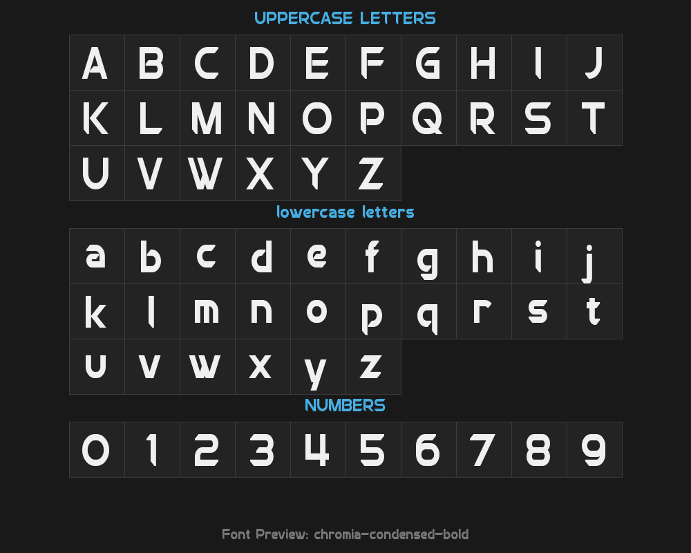 chromia-condensed-boldPreview