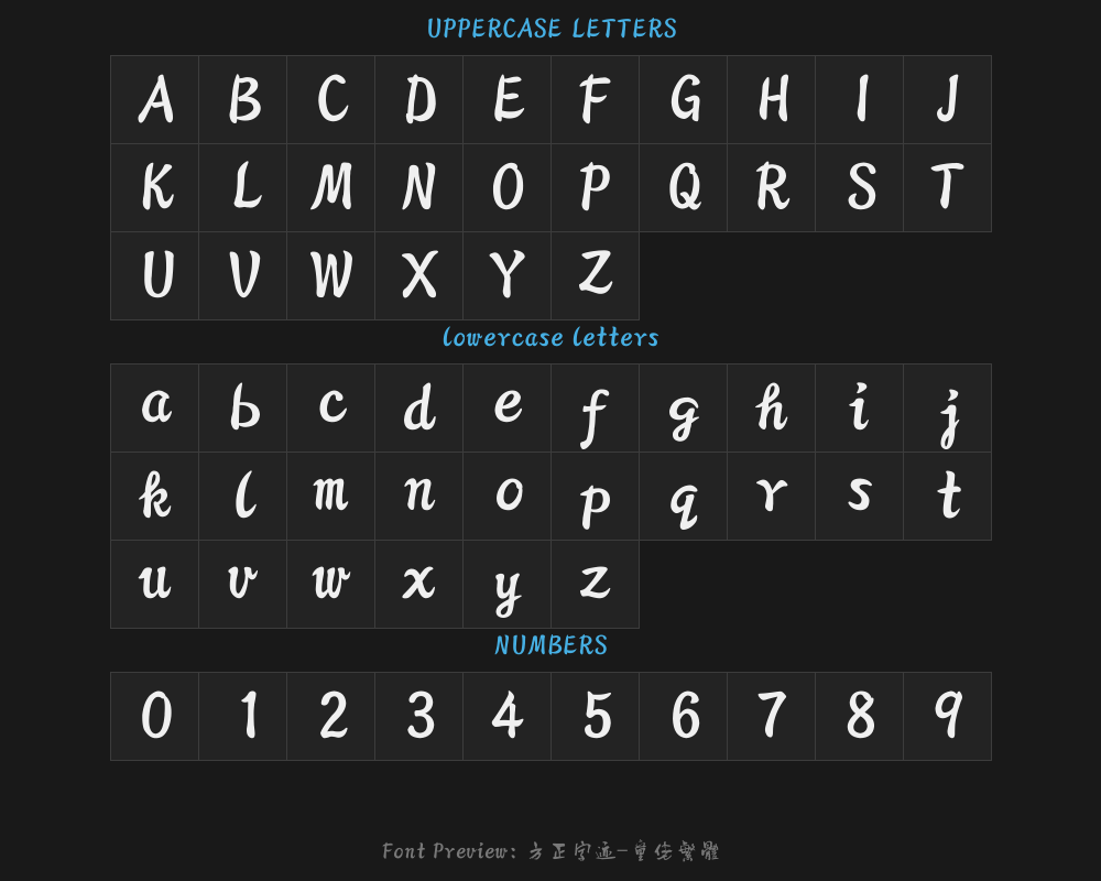 Square handwriting - Tong Lao Traditional typePreview