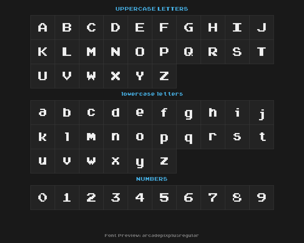 arcadepixplusregularPreview