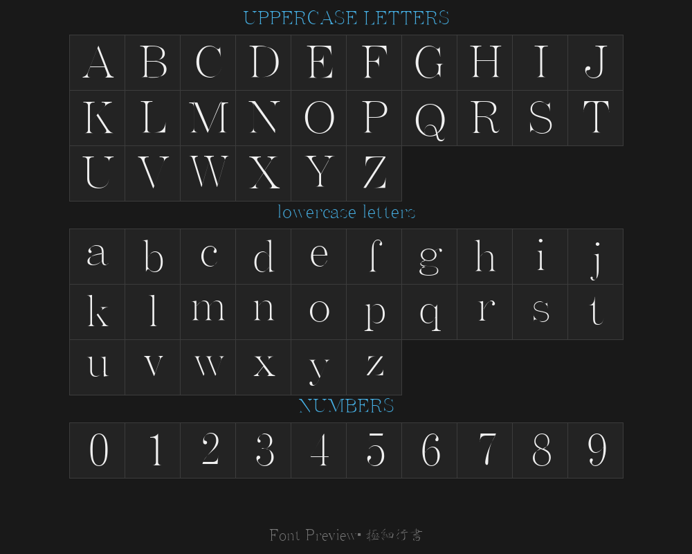 Very fine cursive scriptPreview